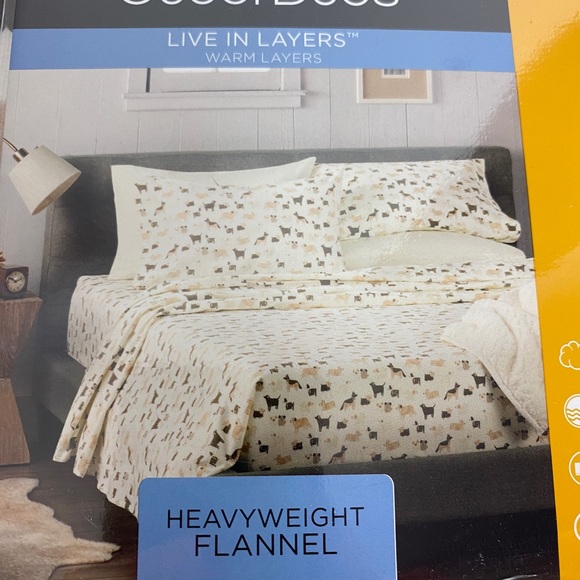 Cuddl Duds Bedding Cuddl Duds Dogs Heavyweight Flannel Full Set